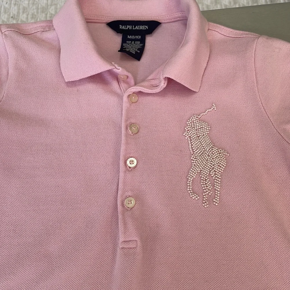 Ralph Lauren  Pink Polo Shirt M 8/10